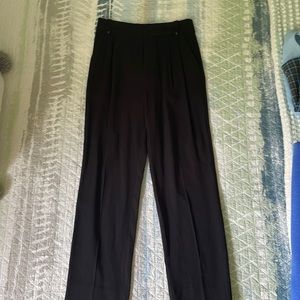 Diane Von Furstenberg Black Ankle-Length Dress Pants